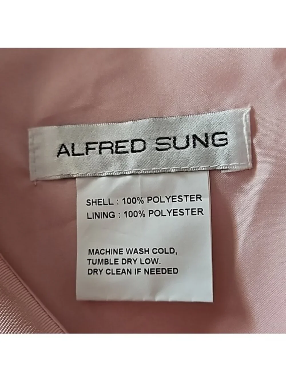 Alfred Sung Satin Twill One Shoulder Formal Gown Size 14 New Bridesmaid Party - Picture 9 of 10